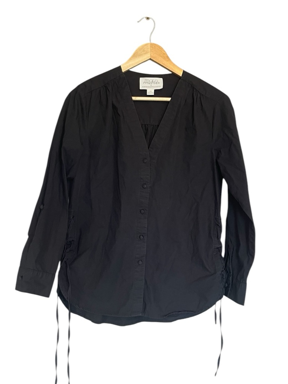 Anthropologie x Mare Mare Henrietta Lace Up Tunic Button-down Shirt
